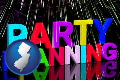 new-jersey map icon and party planning