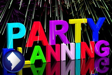 party planning - with Washington, DC icon